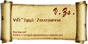 Völgyi Zsuzsanna névjegykártya