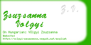 zsuzsanna volgyi business card