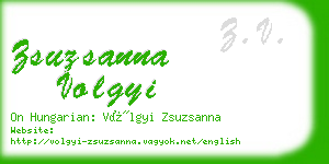 zsuzsanna volgyi business card